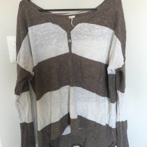 Free People Beach striped henley top